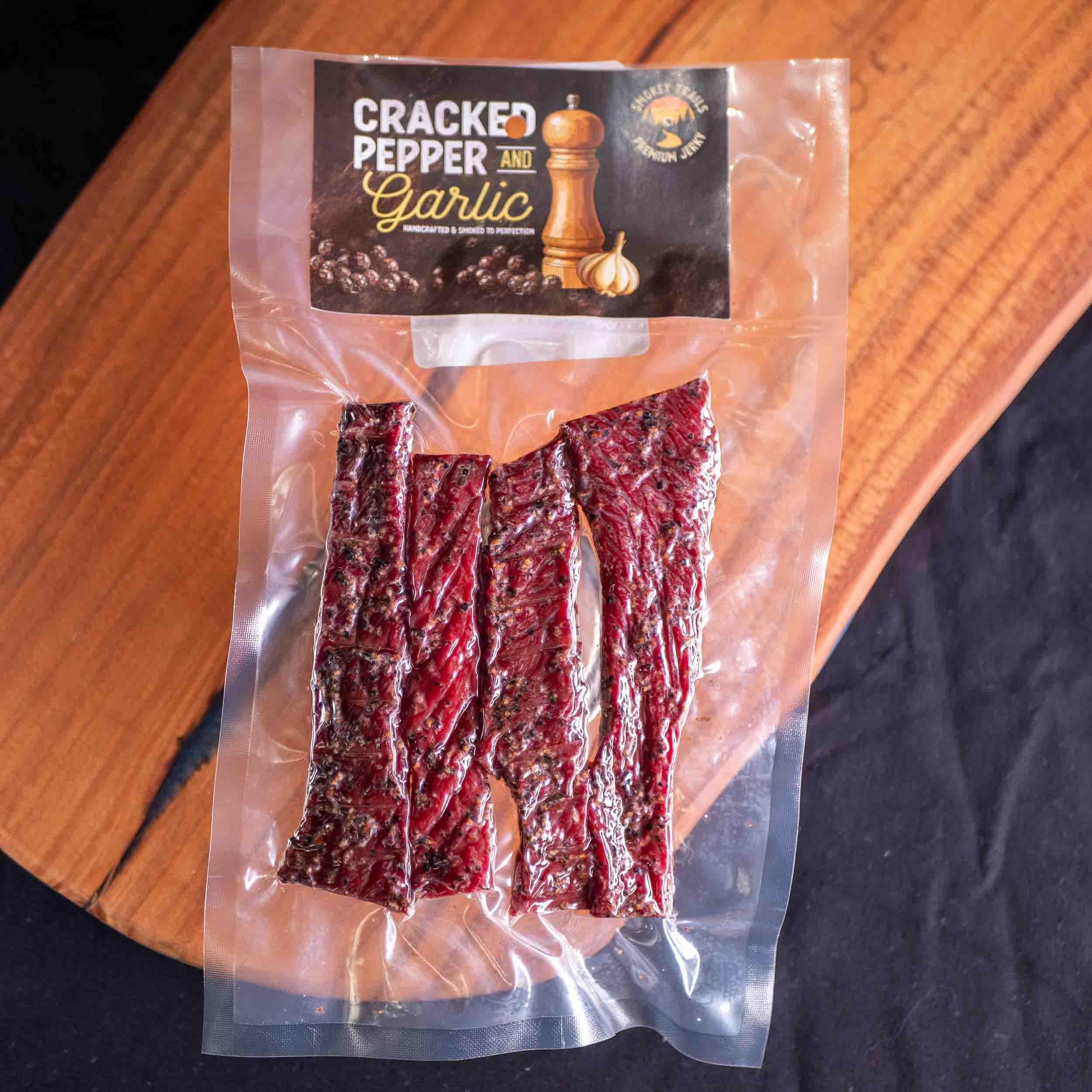Cracked Pepper & Garlic Beef Jerky
